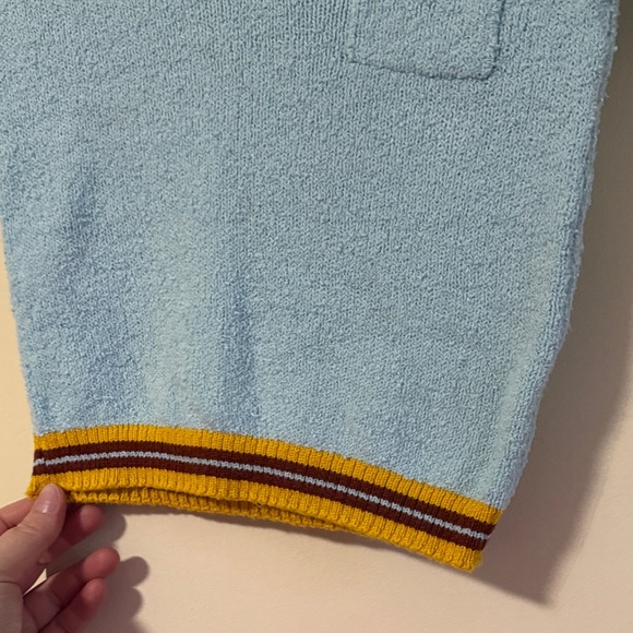 Misha and Puff Kids Blue and Yellow Knit Shirt - Picture 4 of 5